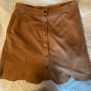Suede skirt